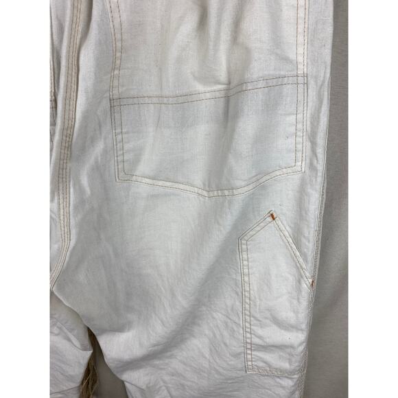 Free People x Dr Collectors Peace Carpenter Pants Sz Large Teddy Forever Hemp - Picture 10 of 12